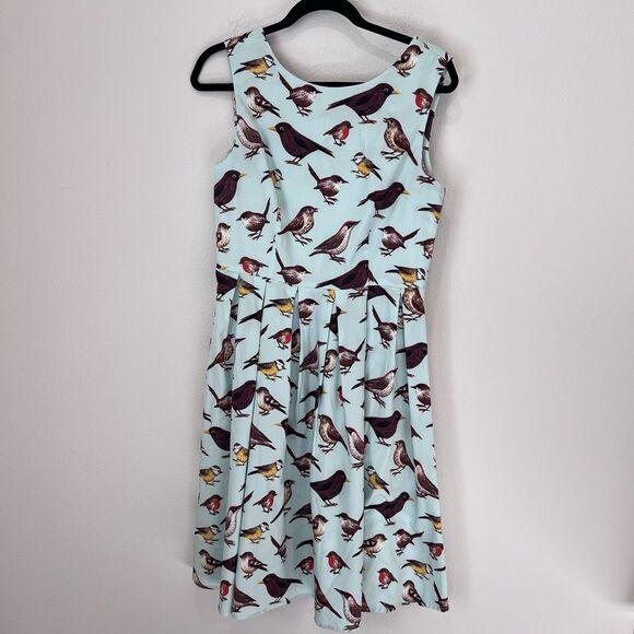 Dresses & Skirts - Luouse Bird Dress Womens Fit & Flare Swing Sleeveless Retro Check  Measurements!